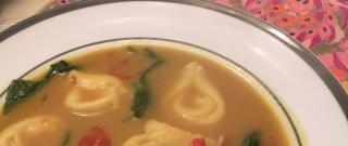 Cheese Tortellini in Curried Coconut Milk Photo