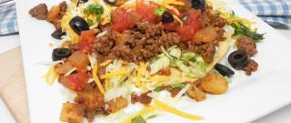 Ground Beef and Potato Tostadas Photo