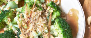 Steamed Broccoli with Peanut Sauce Photo