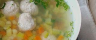 Vegetable Soup with Turkey Meatballs in a Slow Cooker Photo