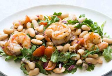 Shrimp, Arugula, White Bean and Cherry Tomato Salad Photo 1