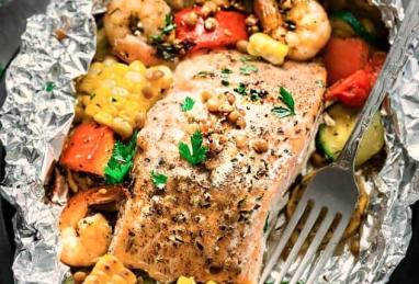 Mediterranean Salmon Baked in Foil Photo 1