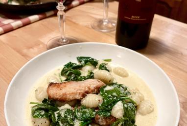 Mushroom Spinach Gnocchi with Creamy Boursin Sauce Photo 1