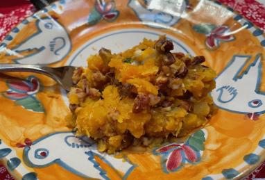 Mashed Butternut Squash with Blue Cheese and Pecans Photo 1