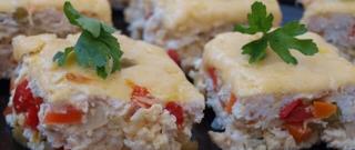 Chicken Terrine with Tomatoes, Asparagus and Basil Photo