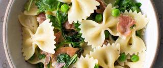 Bowtie Pasta with Peas, Prosciutto, and Arugula Photo