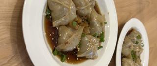 Beef and Mushroom Dumplings in Broth Photo