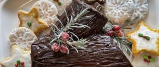 Chocolate Yule Log Photo