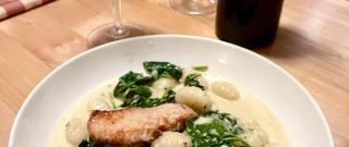 Mushroom Spinach Gnocchi with Creamy Boursin Sauce Photo