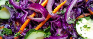 Purple Cabbage Slaw with Tangy Honey Dressing Photo