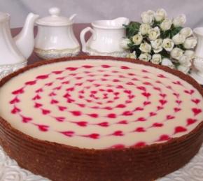 A Cheesecake with Marshmallow Cream without Baking Photo