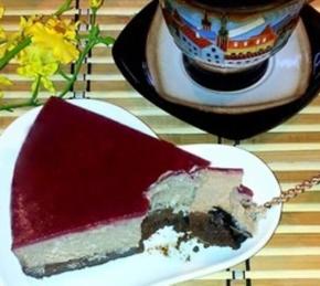 Chocolate and Cherry Cheesecake Photo