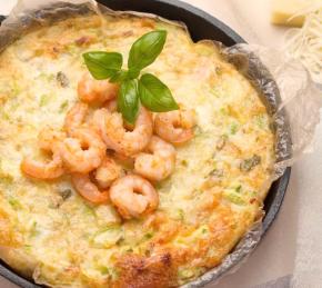 Frittata with Zucchini and Shrimps Photo