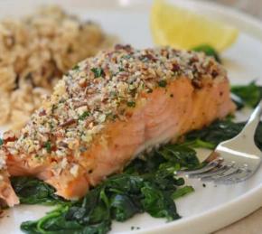 Baked Salmon with Honey Mustard Photo