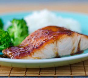 Salmon with Soy Mustard Glaze Photo