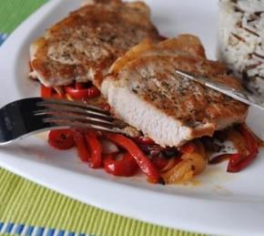 Pork Chop with Sweet and Sour Bell Pepper Photo