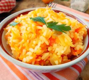 Indian Rice - Gajar Matar Pulao in a Slow Cooker Photo