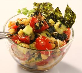 Salad with Nori and Avocado Sauce Photo