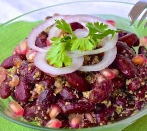 Bean Salad with Walnut Pesto Sauce Photo