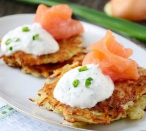 Potatoe Fritters with Salmon Photo