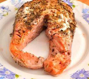 Salmon Steak in a Foil Photo