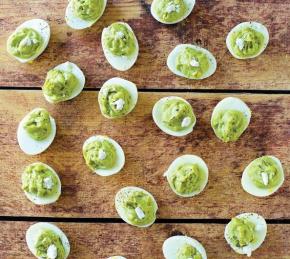 Green Deviled Eggs Photo