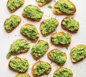 Mashed Fava Bean Bruschetta Photo