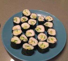 Cucumber and Avocado Sushi Photo