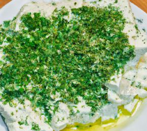 Adygei Cheese Dip with Herbs and Garlic Photo