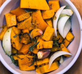 Spinach and Onion Stuffed Pumpkin Photo