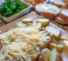 Cheesy Baked Potatoes and Toasted Sourdough Photo