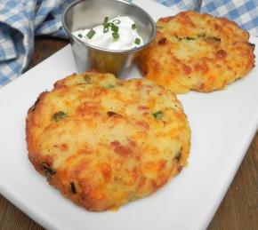 Air Fryer Loaded Mashed Potato Cakes Photo