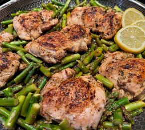 One-Pan Lemon Garlic Chicken and Asparagus Photo