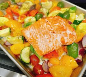 Sheet Pan Salmon and Veggies Photo