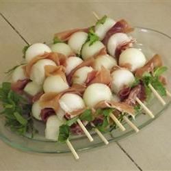 Prosciutto Wrapped Melon Balls Photo