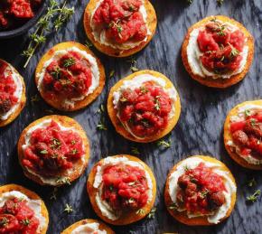 Crispy Polenta Bites with Jammy Tomato Topper Photo