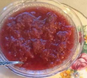 Slow-Cooker Apple Raspberry Sauce Photo