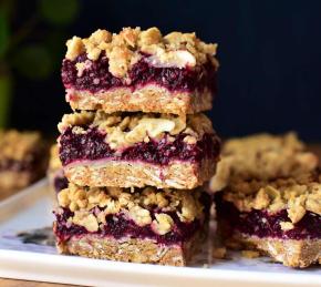 Fresh Blackberry Crumble Bars Photo