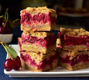 Cherry Cornmeal Crumb Bars Photo