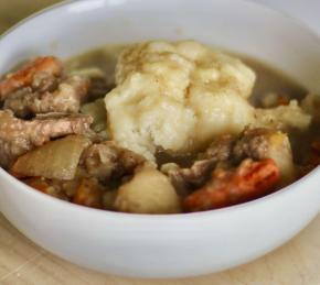 Mom's Hearty Beef Stew with Dumplings Photo