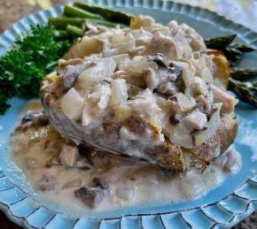 Chicken Stroganoff-Stuffed Baked Potatoes Photo