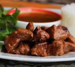 Asian Garlic Beef Cubes (Vietnamese Bo Luc Lac or Shaking Beef) Photo