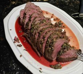 Herb and Garlic Roast Tenderloin with Creamy Horseradish Sauce Photo