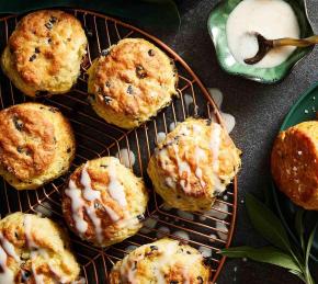 Iced Dried Cherry Biscuits Photo