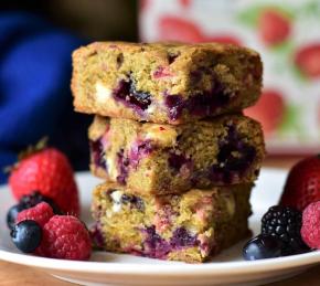 Berry and White Chocolate Blondies Photo