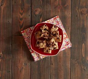 Blonde Brownies with White Chocolate and Cranberries Photo