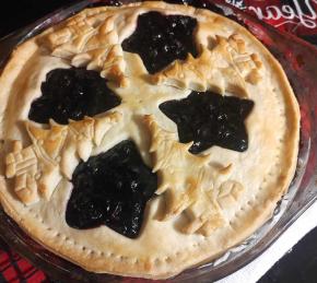 Blueberry Pie with Frozen Berries Photo