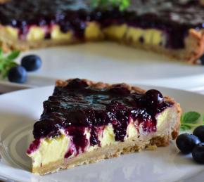 Blueberry and Vanilla Custard Tart Photo