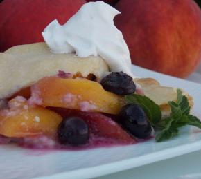 Peach Blueberry Pie Photo