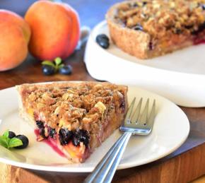 Peach-Blueberry Streusel Tart Photo